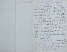Wellington (Duke of). Autograph letter signed, to his brother: