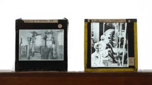 A box of some 50 lantern slides (From the collection of Leonard Walden,
