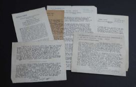 LANCHESTER, F. W: Five Typed Letters Signed: