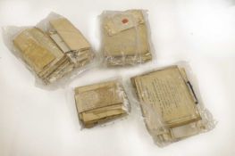 A Large collection of Indentures: (14) 17th. Century; (35) 18th. Century;