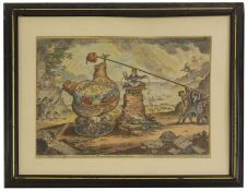 GILLRAY, James: Political Mathematician's, Shaking the Broad bottomed hemispheres,