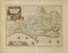 MAPS OF DORSET & SUSSEX: 1- Blaeu, J: Comitatus Dorcestria Vulgo Anglice