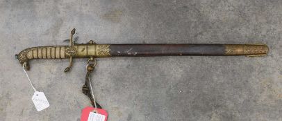 A Royal Navy midshipman's dirk,
