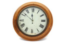 A mahogany single fusee wall clock,