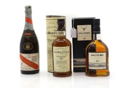 A selection of Whiskies and Champagne,