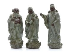 Three Chinese porcelain figures,