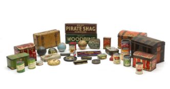 A collection of tin miniatures,