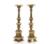 A pair of pricket stands,