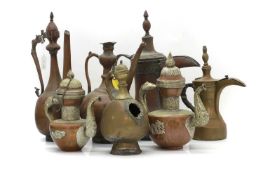 A collection of Asian metalware,