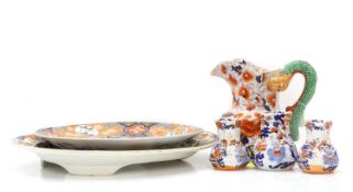 A graduated set of four Masons Patent Ironstone China jugs,