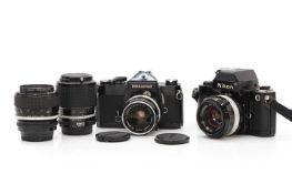 A Nikon F2 35mm camera,