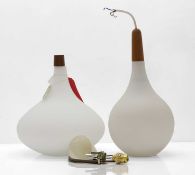 Two Danish pendant lights,