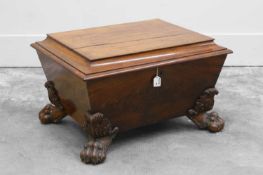 A William IV mahogany wine cooler,