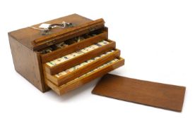 A Chinese cased mahjong set,