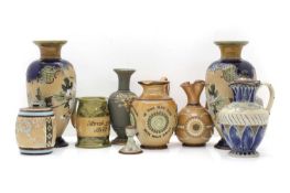 A collection of Doulton stoneware items,