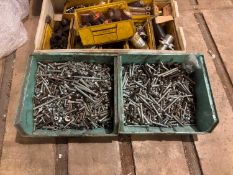 A large selection of UNF/UNC nuts and bolts,