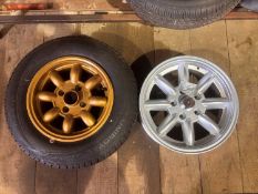 A Volvo 'Amazon Minilite' 15in alloy wheel,