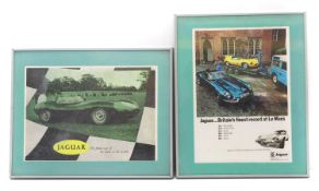 Showroom advertising ' Jaguar...Britain's finest record at Le Mans' ,