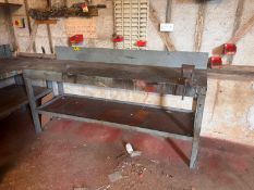 A steel workshop bench,