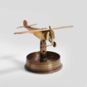 A Royal Flying Corps trench art aeroplane,
