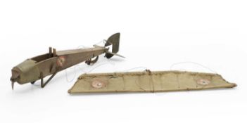 A First World War trench art aeroplane,