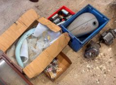 A collection of Triumph motorcycle spares,