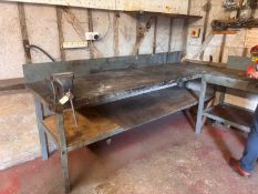 A steel workshop bench,