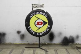 A1960s Dunlop 'Tyre Service' forecourt advertising sign,