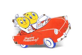 An Esso 'Happy Motoring' enamel advertising sign,
