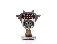 A BRDC pre-war member's car badge,