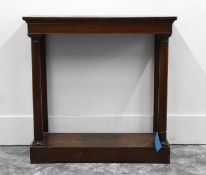 A small mahogany console table,