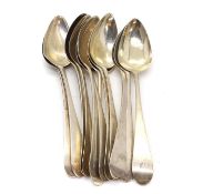 A set of twelve silver spoons,