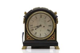 An ebonised and gilt metal-mounted bracket clock,