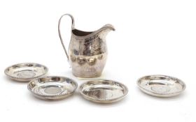 A George III silver cream jug,