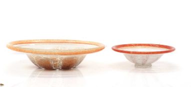 Two WMF Ikora glass bowls,