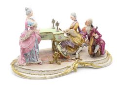 A Capo di Monte figure group, 'The Concert',