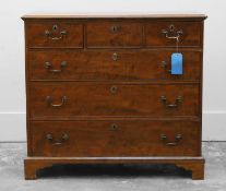 A Georgian mahogany chest of drawers