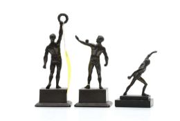 A group of three Grand Tour type bronzes,