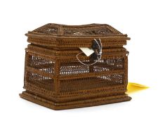 A woven basket box,