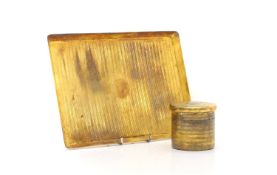 A silver gilt jar and cover,