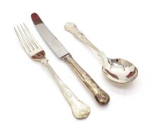 Two silver plated canteens of cutlery,