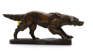 A painted plaster wired haired pointer,