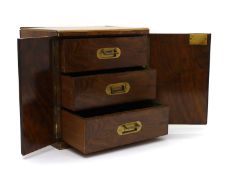 A burr walnut and brass mounted collector's cabinet,
