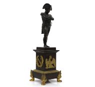 A bronze figure of Napoleon,