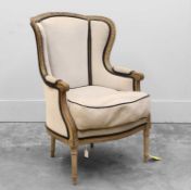A French painted fauteuil,