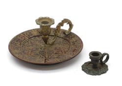 A boullework chamberstick,
