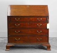 A George III mahogany bureau,