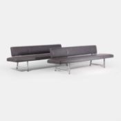 A pair of 'Foster 510' Foster+Partners for Walter Knoll four-seater bench sofas,