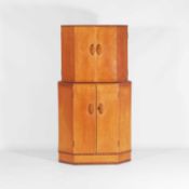 An Art Deco style walnut-veneered drinks cabinet,