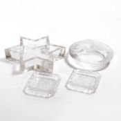A collection of Lalique glass items,
